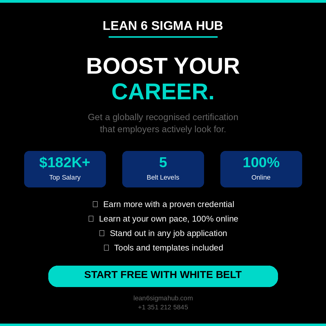 Lean 6 Sigma Hub Online Training Promotion