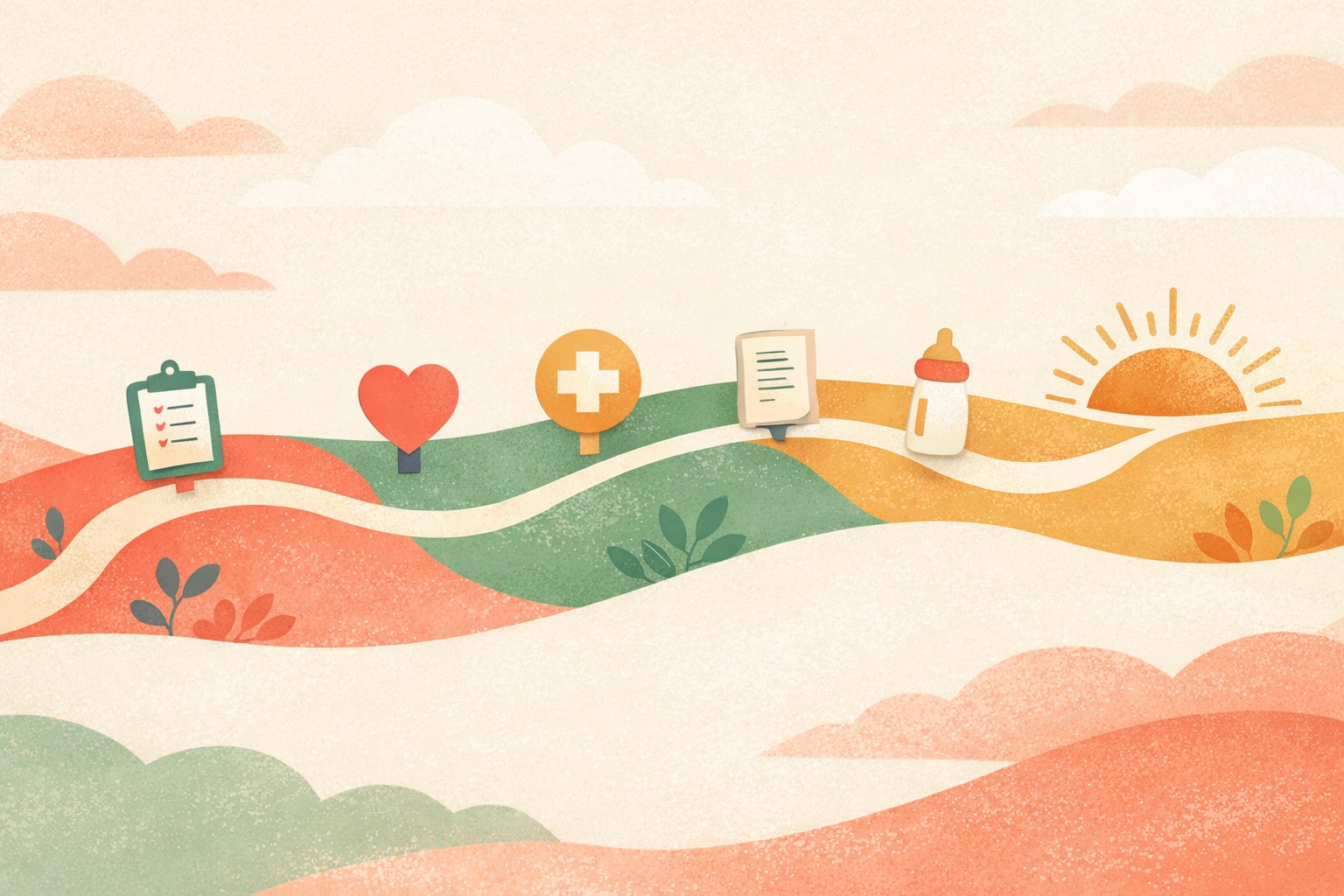 Colorado surrogacy timeline path showing journey milestones from screening to birth