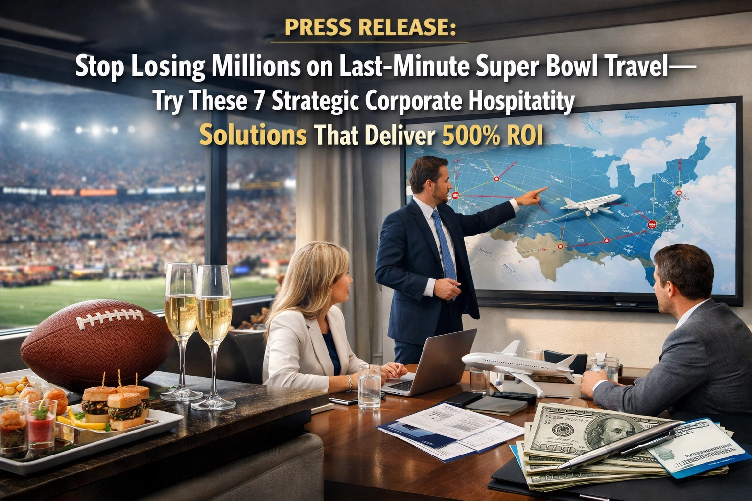 HERO PRESS RELEASE: Stop Losing Millions on Last-Minute Super Bowl Travel – Try These 7 Strategic Corporate Hospitality Solutions That Deliver 500% ROI