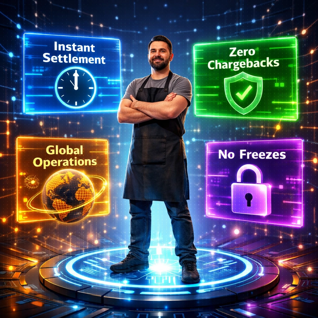 Self-custody merchant account benefits: instant settlement, zero chargebacks, and global payments