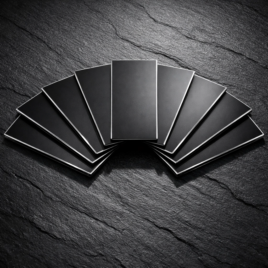 A collection of branded digital business cards arranged to show corporate brand consistency for teams.