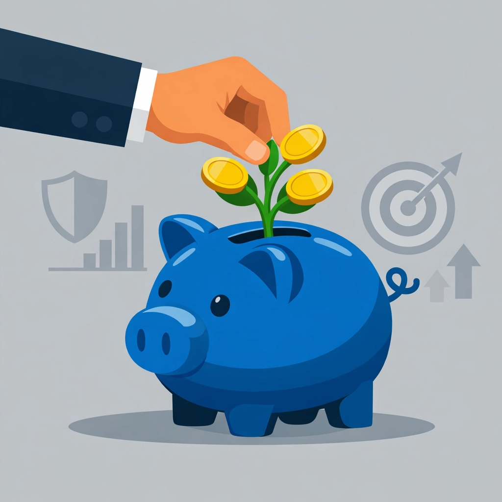 Investment growth illustration showing a long-term tax planning strategy and financial security.