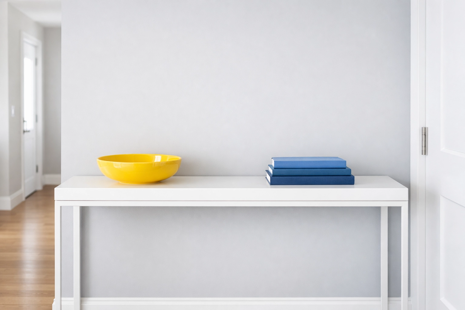 Clean and decluttered apartment entryway in Leominster MA with organized decor and professional atmosphere.