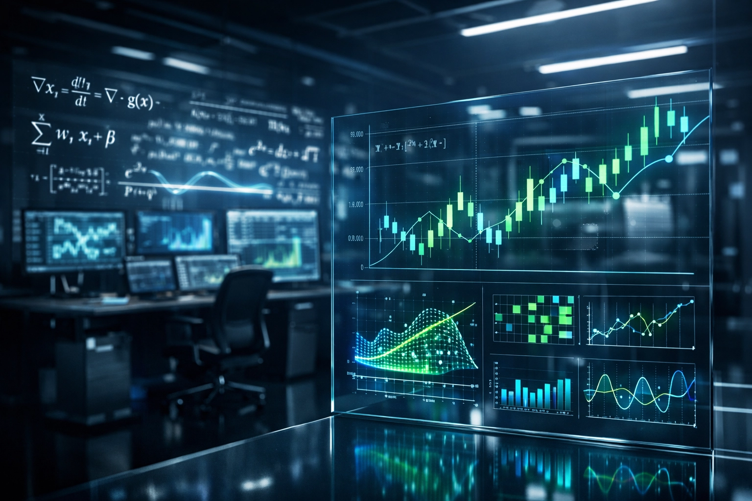 Quantitative algorithmic trading systems analyzing stock data and statistical correlations