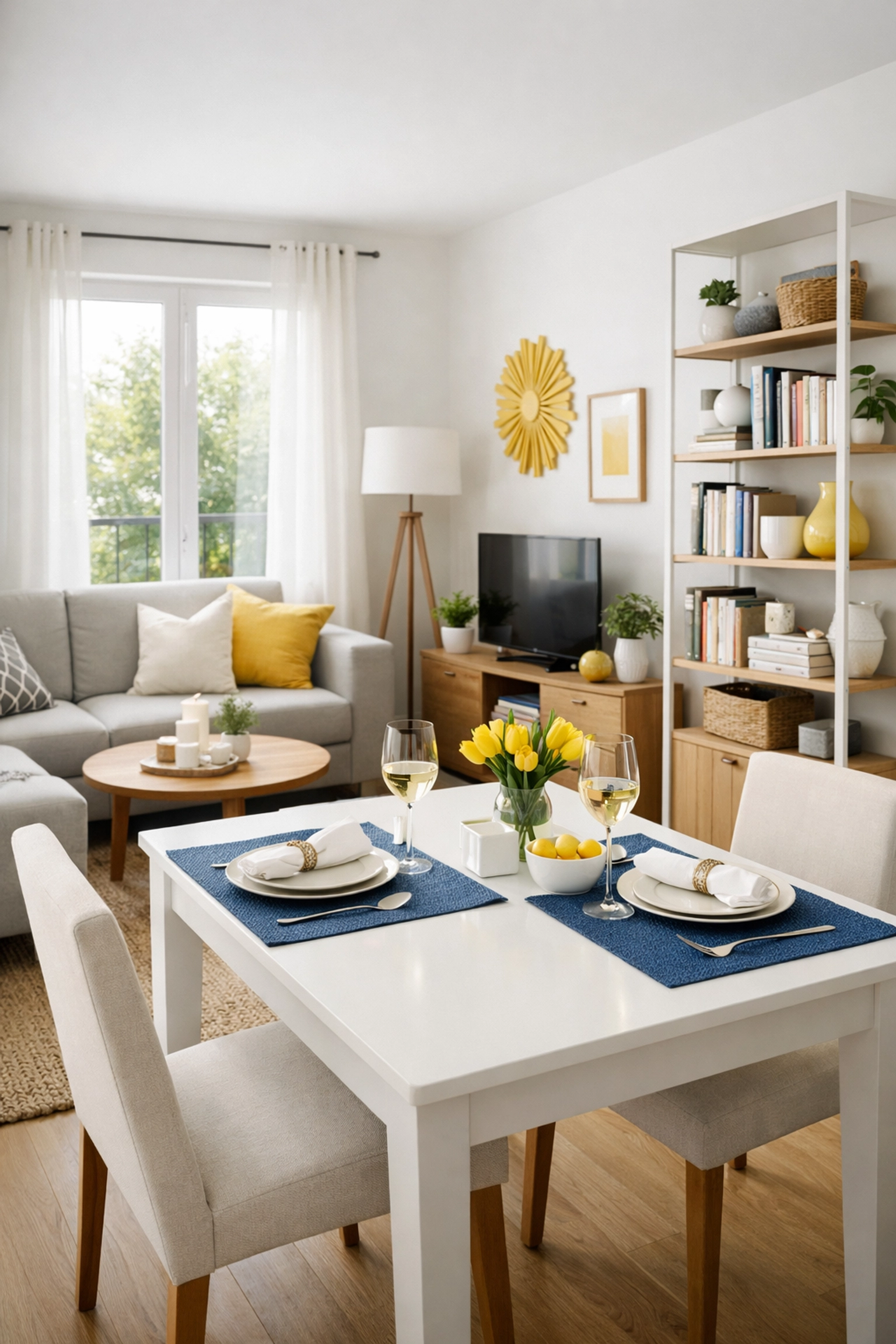 Bright, clutter-free living area featuring expert apartment cleaning services in Leominster MA.