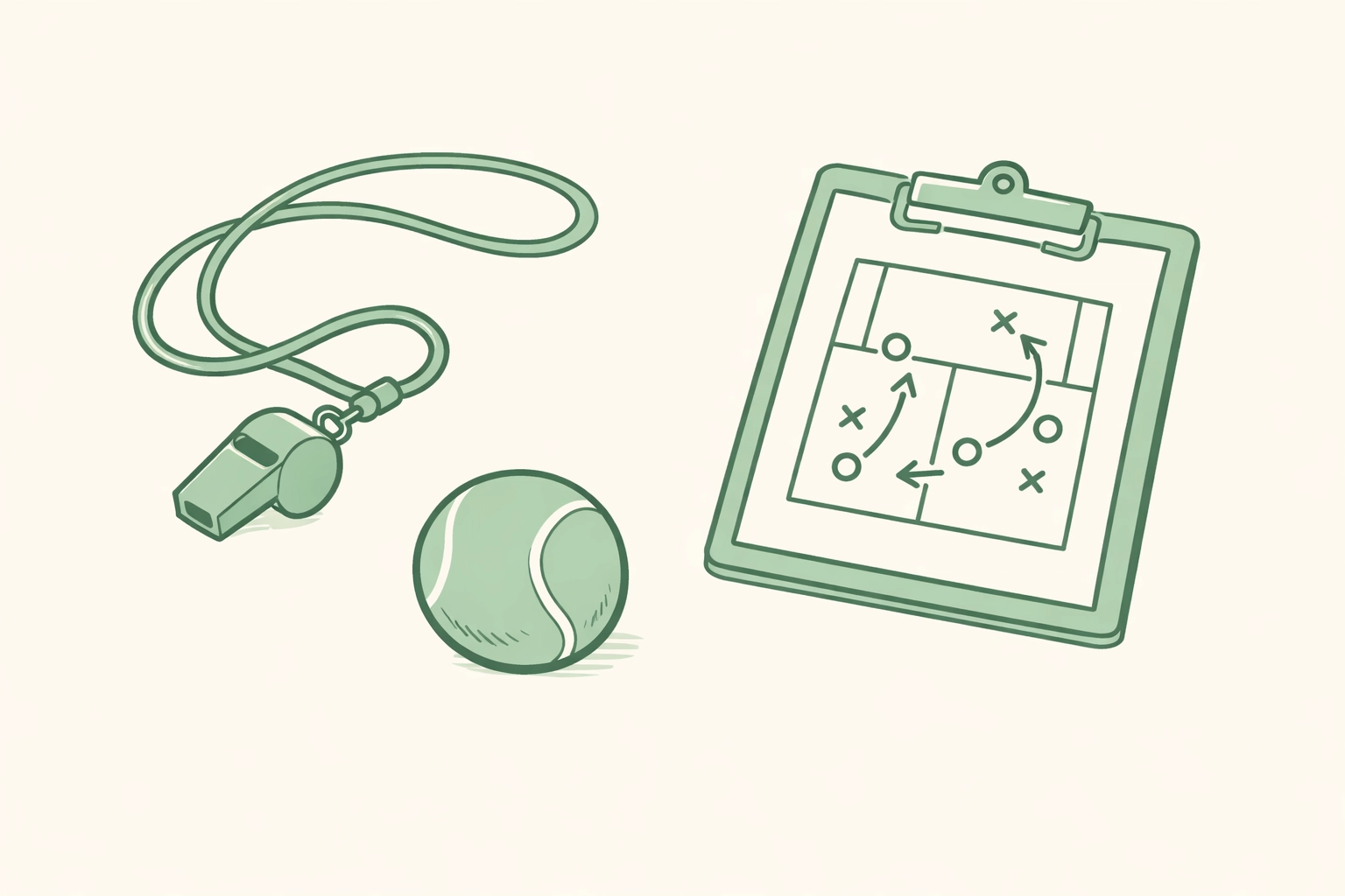 Tennis coaching equipment representing Renée Richards' mentoring legacy