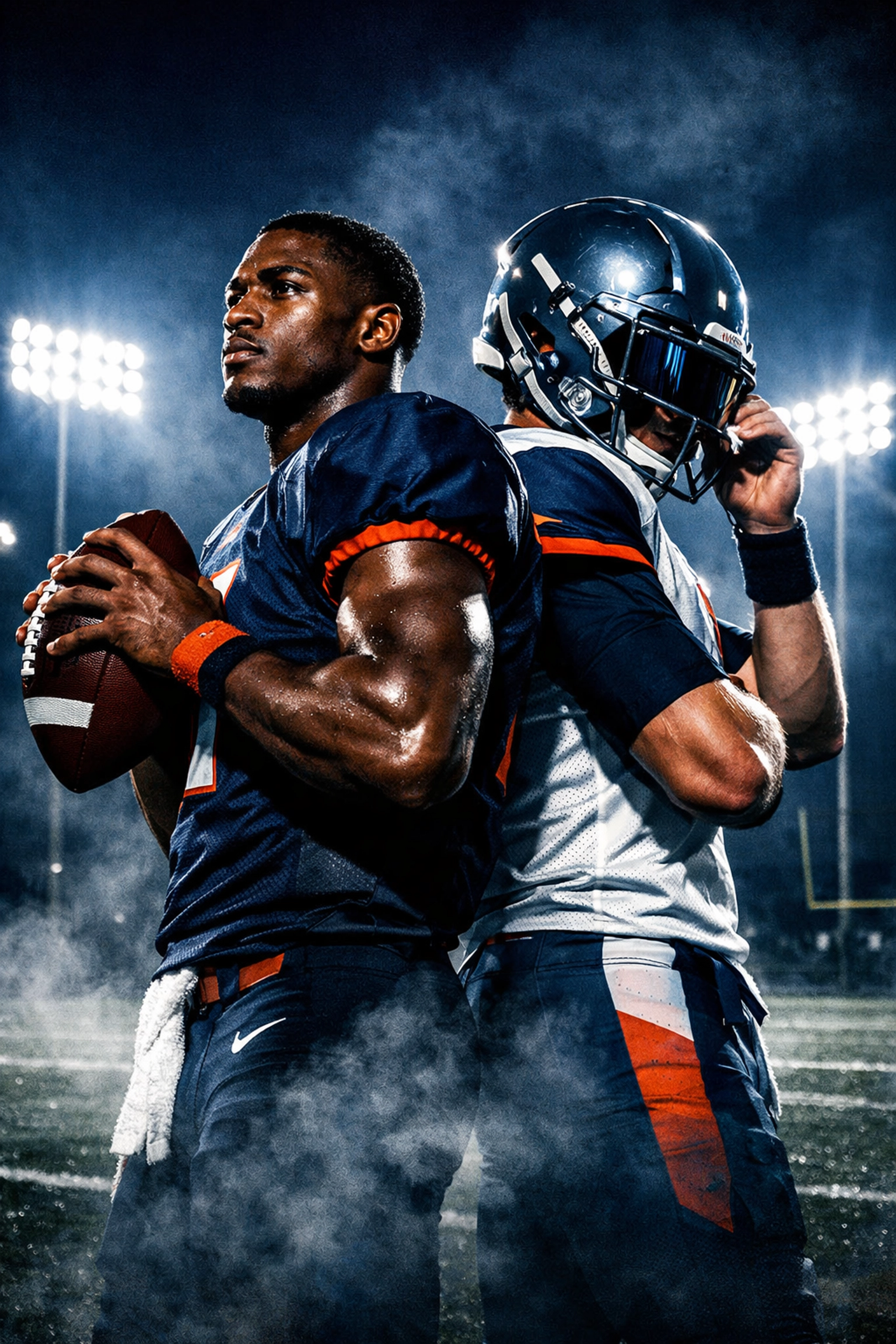 UConn quarterbacks Jake Merklinger and Kalieb Osborne competing during high-stakes spring practice.