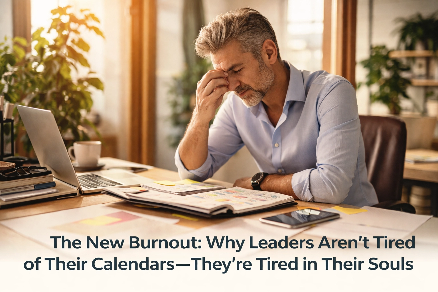 [HERO] The New Burnout: Why Leaders Aren't Tired of Their Calendars: They're Tired in Their Souls