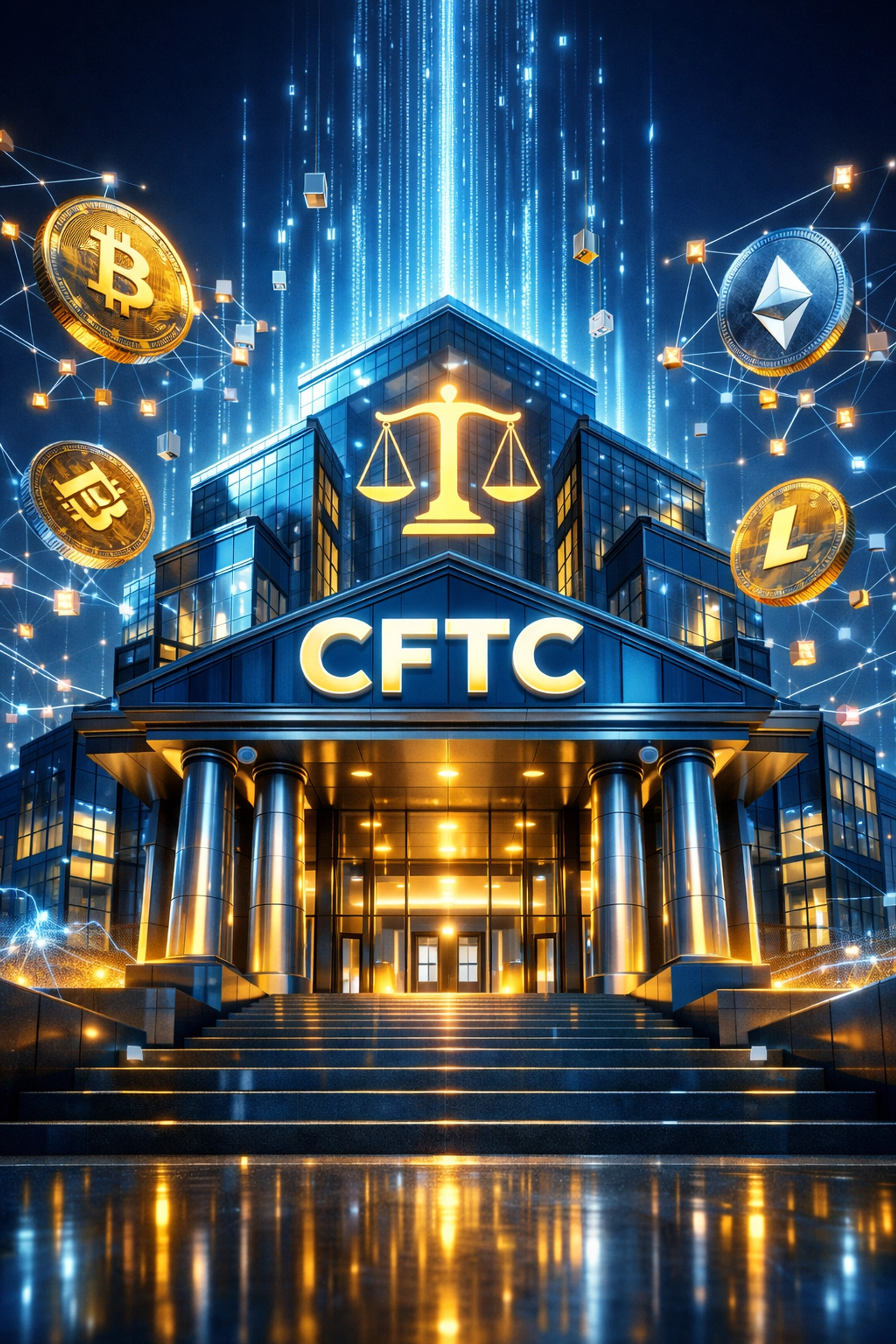 CFTC courthouse representing CLARITY Act regulatory framework for digital commodity crypto payments
