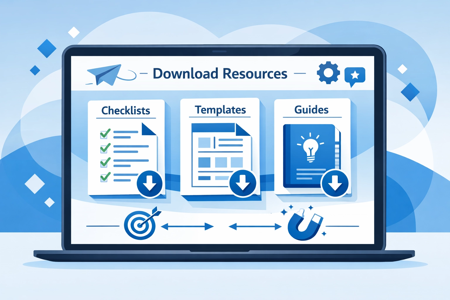 Free downloadable marketing templates and resources for lead generation and customer value