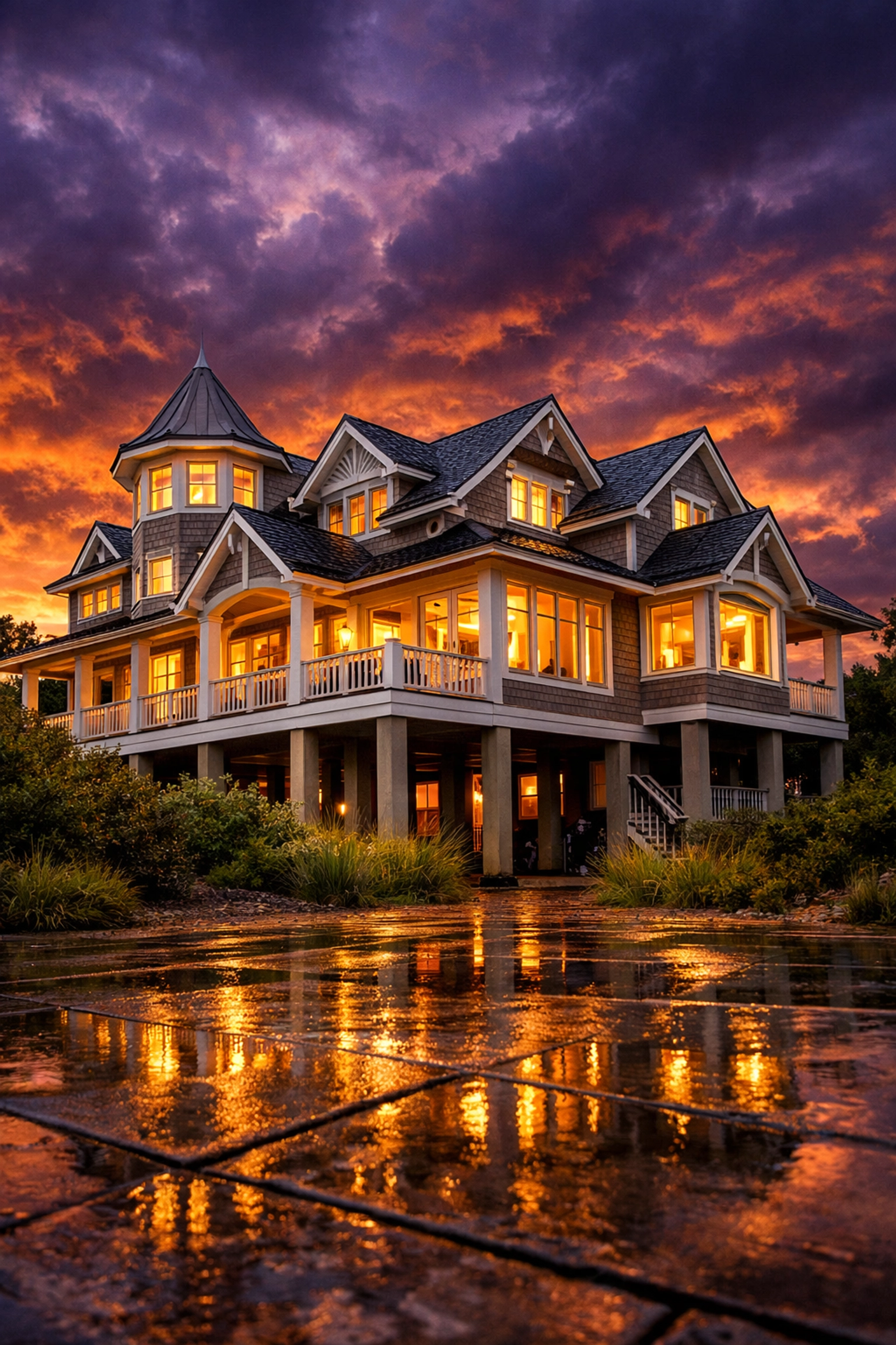Resilient coastal NC custom home with a FORTIFIED roof designed to withstand hurricanes and severe storms.