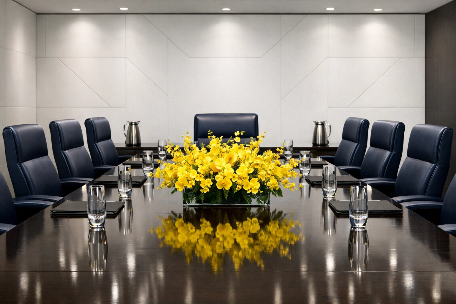 Clean executive conference room in Winchester reflecting top-tier commercial office maintenance.