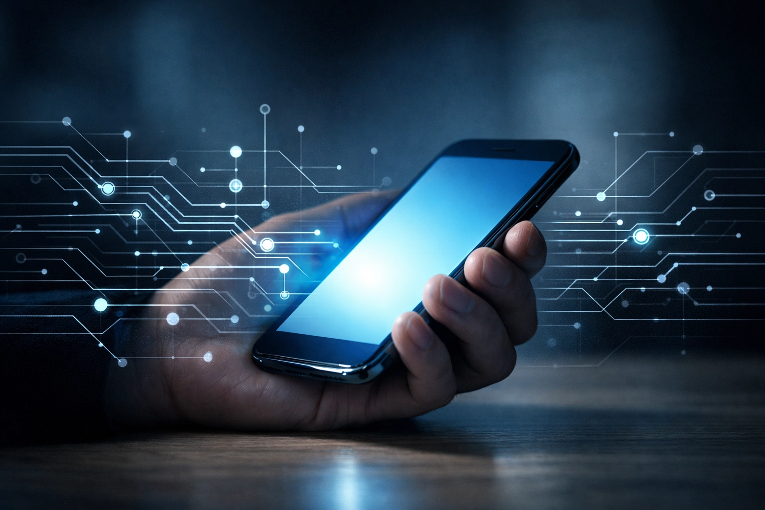 Close-up of a glowing smartphone representing digital evidence and social media footprints in a DUI defense case.