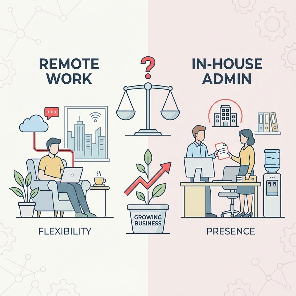 Remote Work Vs In-House Admin: Which Is Better For Your Growing Business?