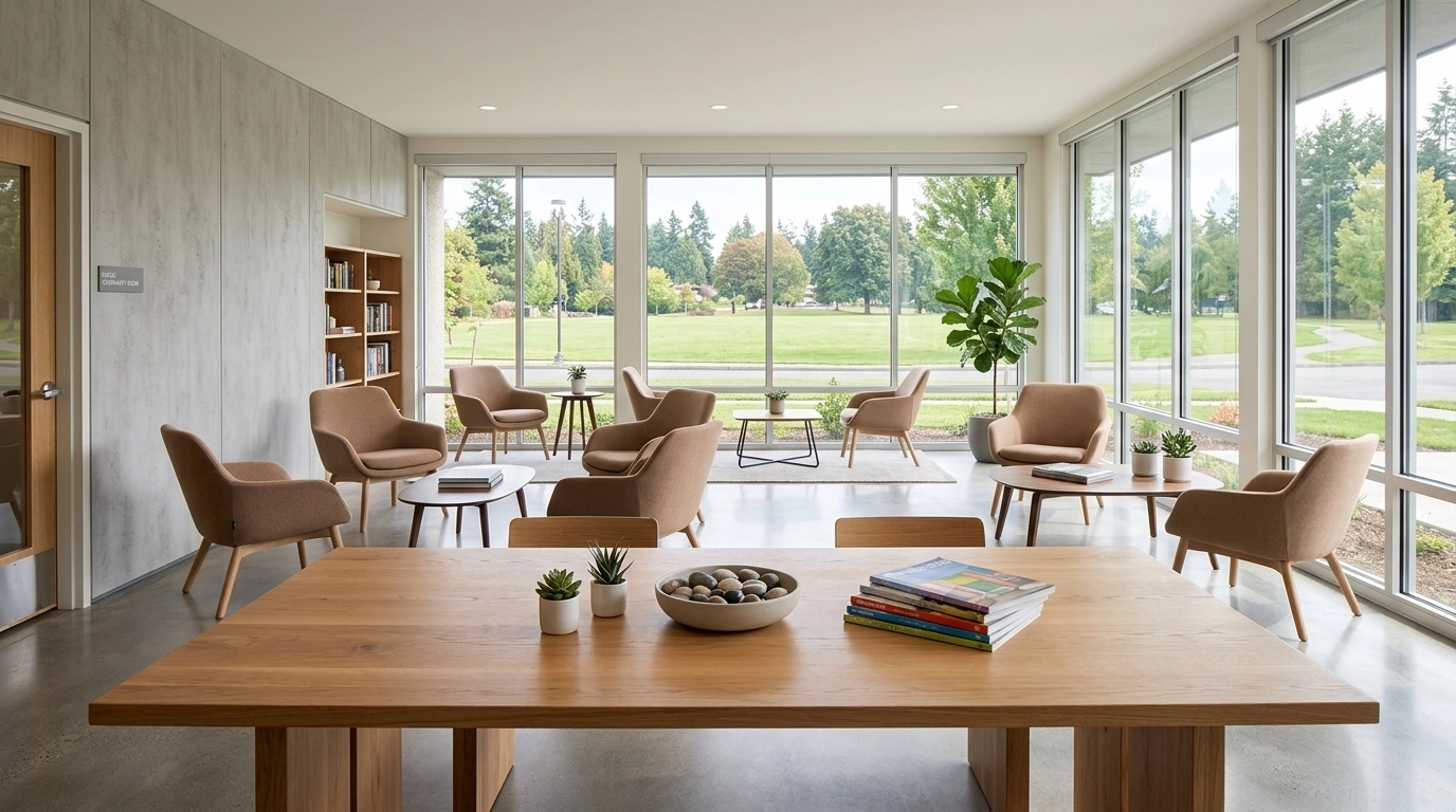 Interior multipurpose community lounge