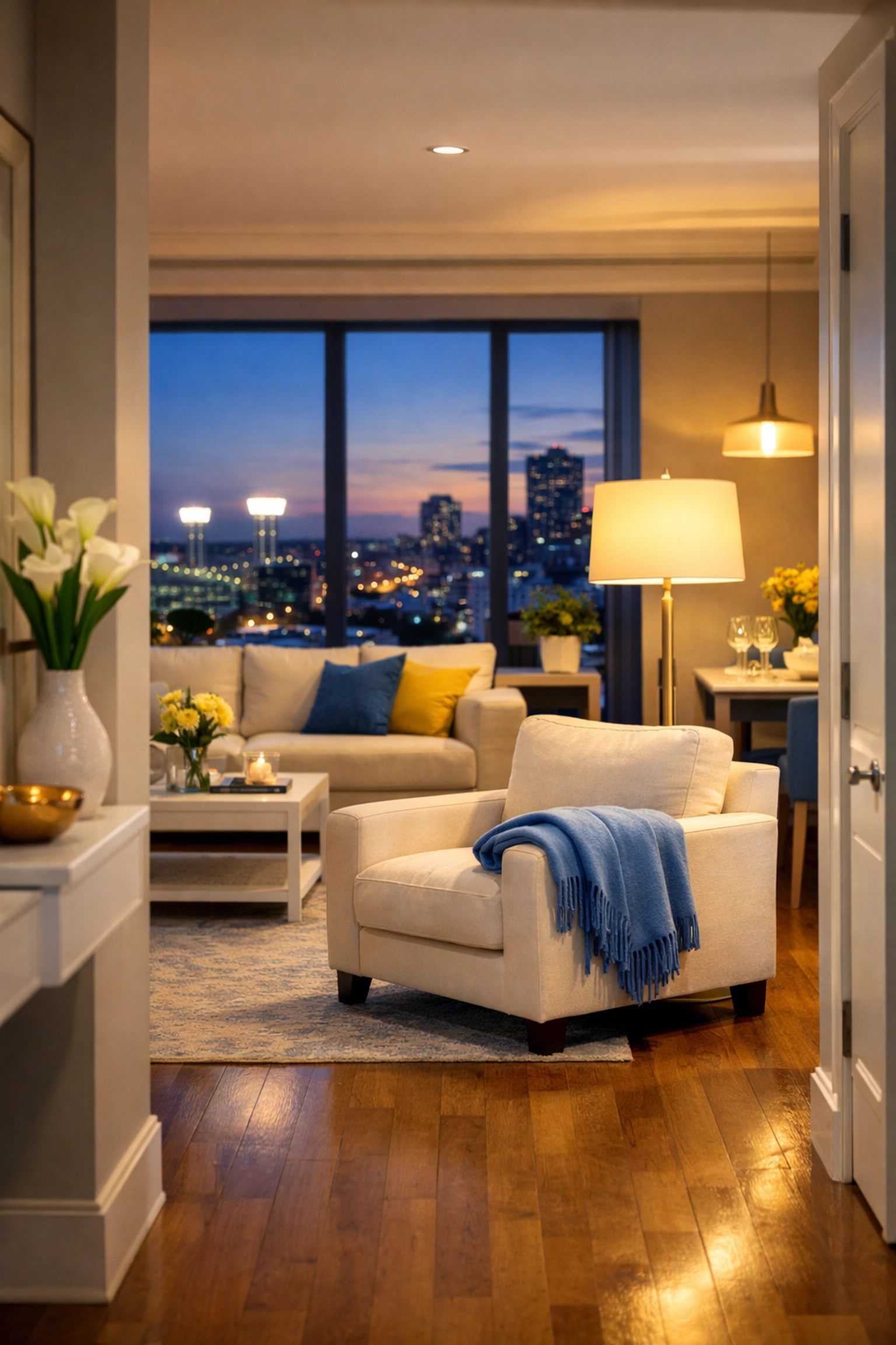 A spotless and serene Boston home following a professional eco-friendly maid service Fenway cleaning.