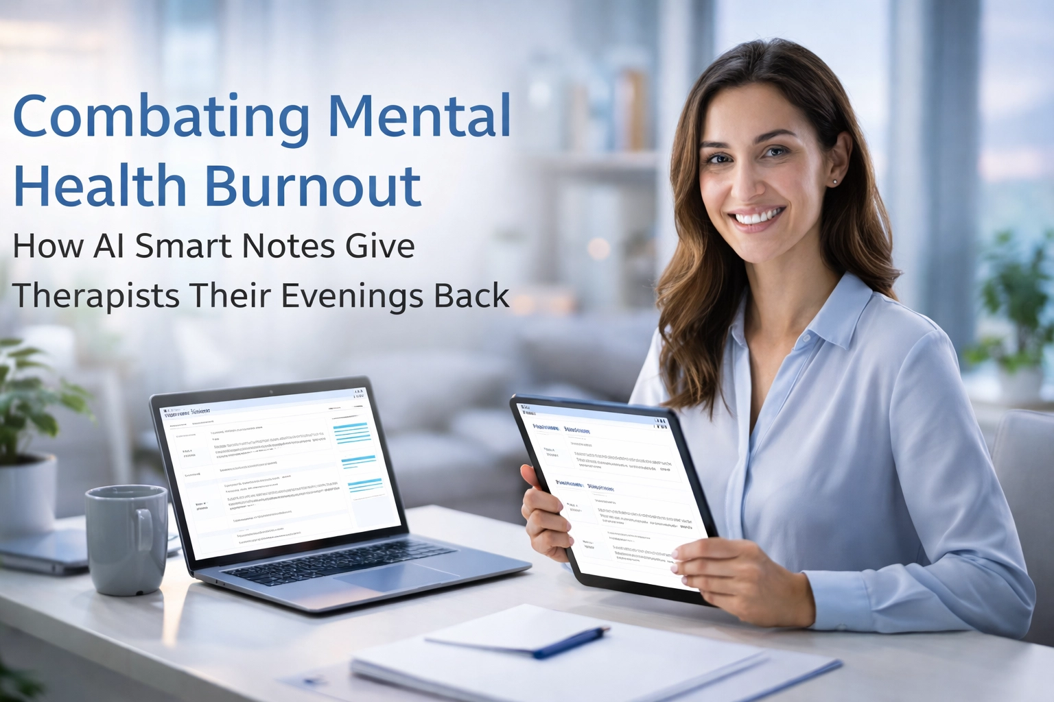 [HERO] Combating Mental Health Burnout: How AI Smart Notes Give Therapists Their Evenings Back