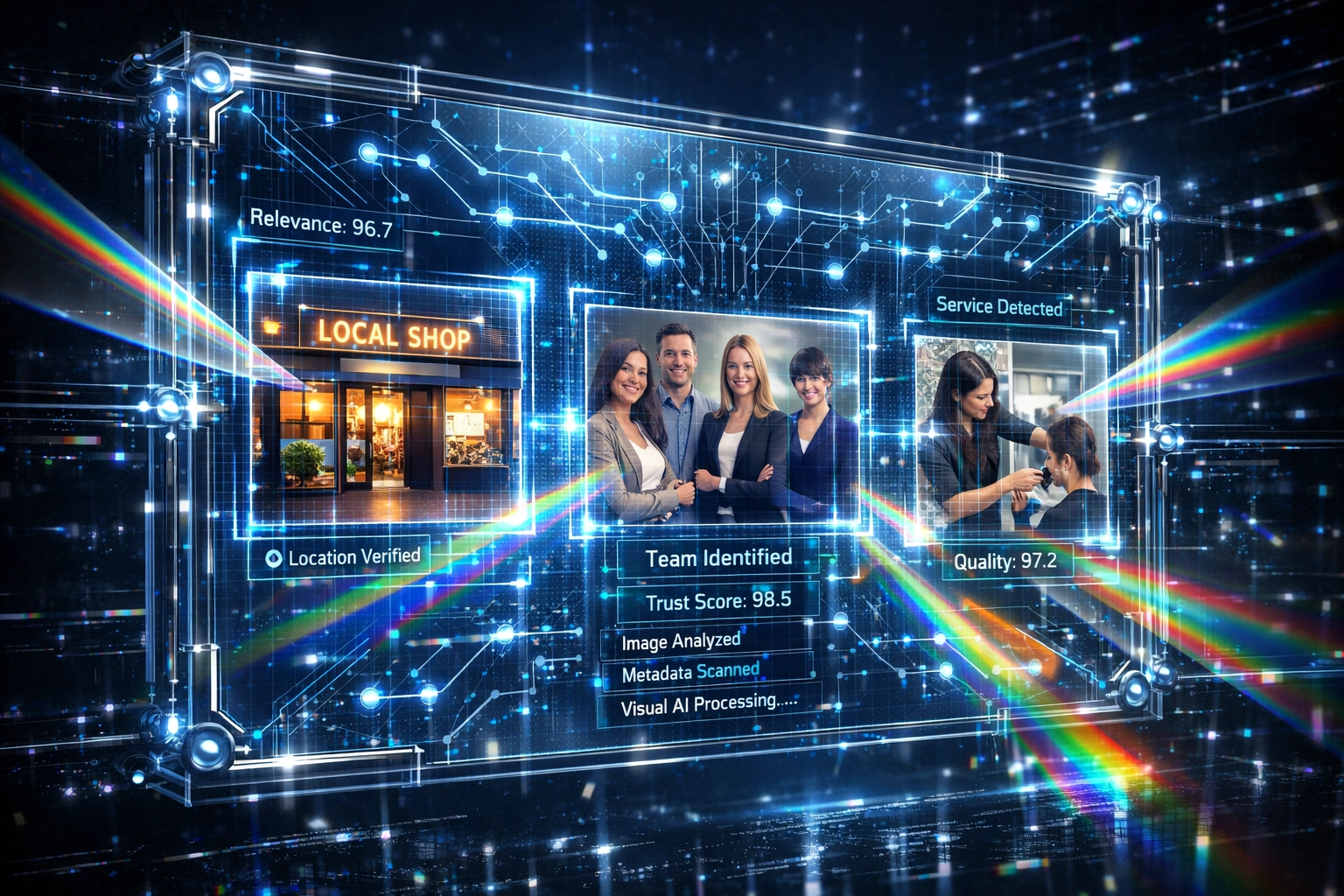 Google Visual AI analyzing business photos for local SEO optimization