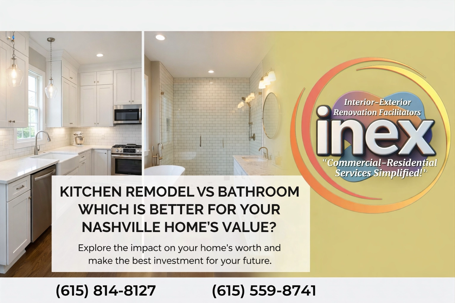 [HERO] Kitchen Remodel Vs Bathroom Remodel: Which Is Better For Your Nashville Home’s Value?