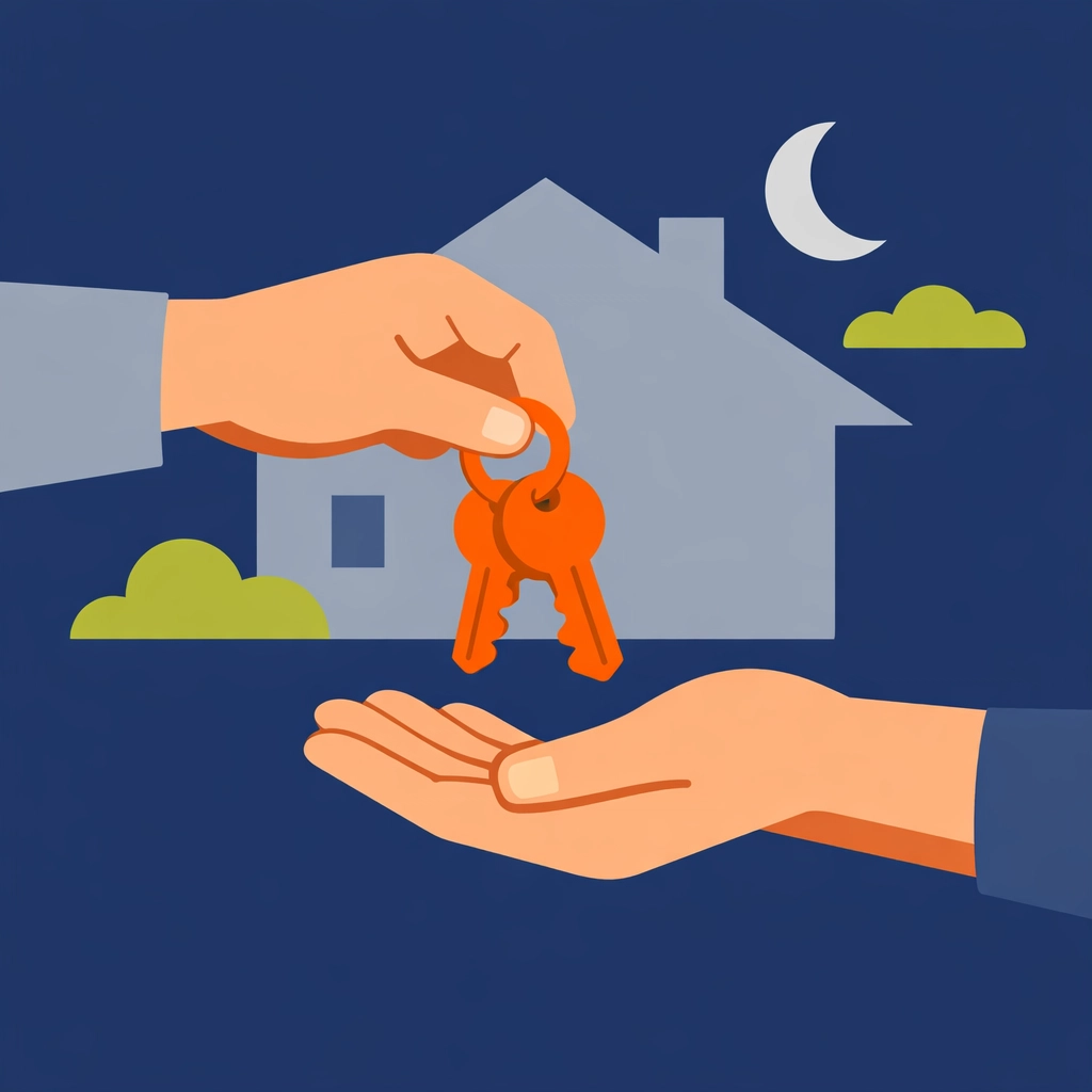 Trusted local locksmith near me in Bristol handing over keys to a secure home.