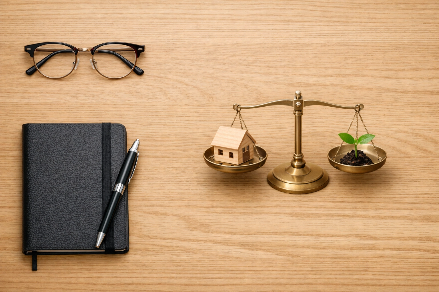 House model on a desk representing careful financial planning for a 98% LTV mortgage.