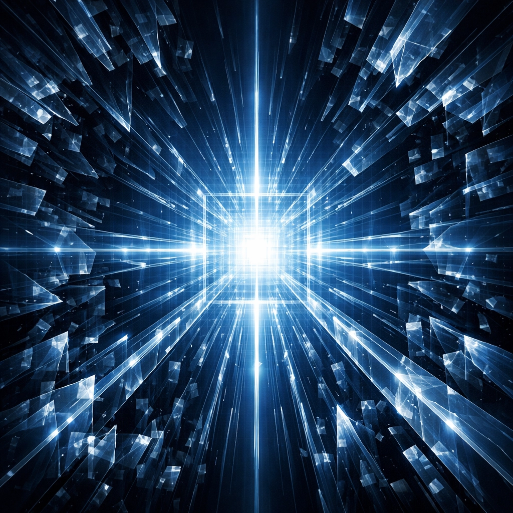 Abstract digital network illustrating AI workflow automation organizing complex business management tasks.