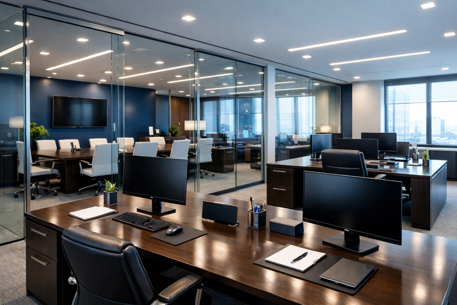 Professional office cleaning in Ashburnham MA showing a sanitized and productive workspace for businesses.