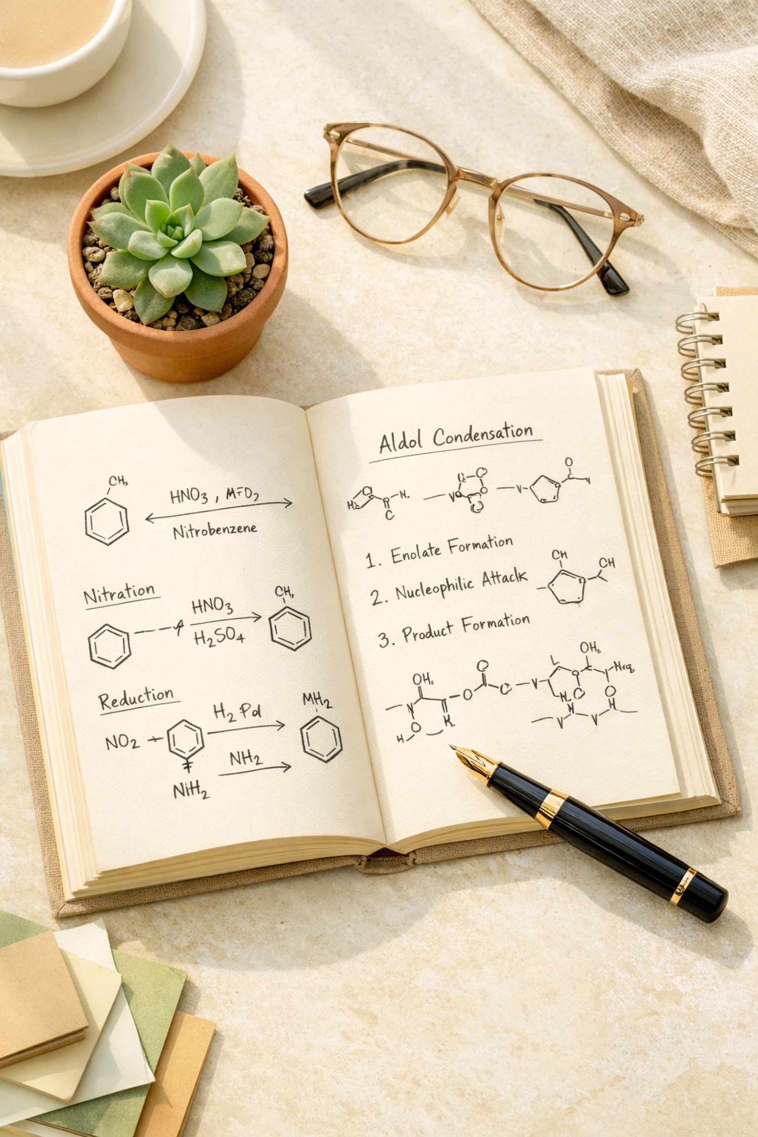 Organised A Level Chemistry study space for students working with an online chemistry tutor.
