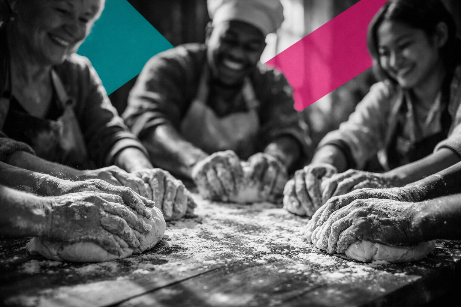 People engaged in hands-on cooking class without phones building real connections