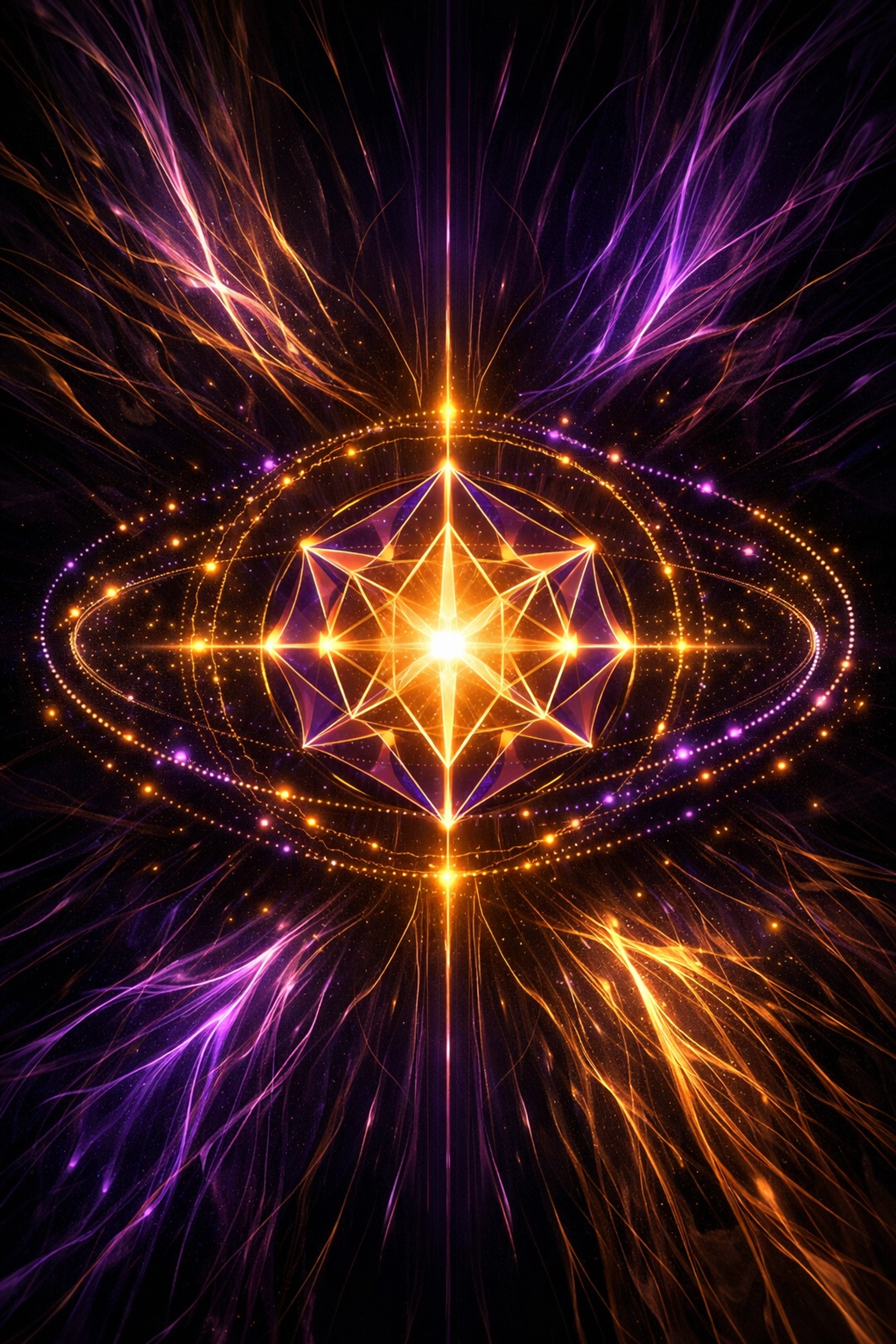 Symmetrical digital core symbolising network-layer decisioning and enriched payment data harmony.