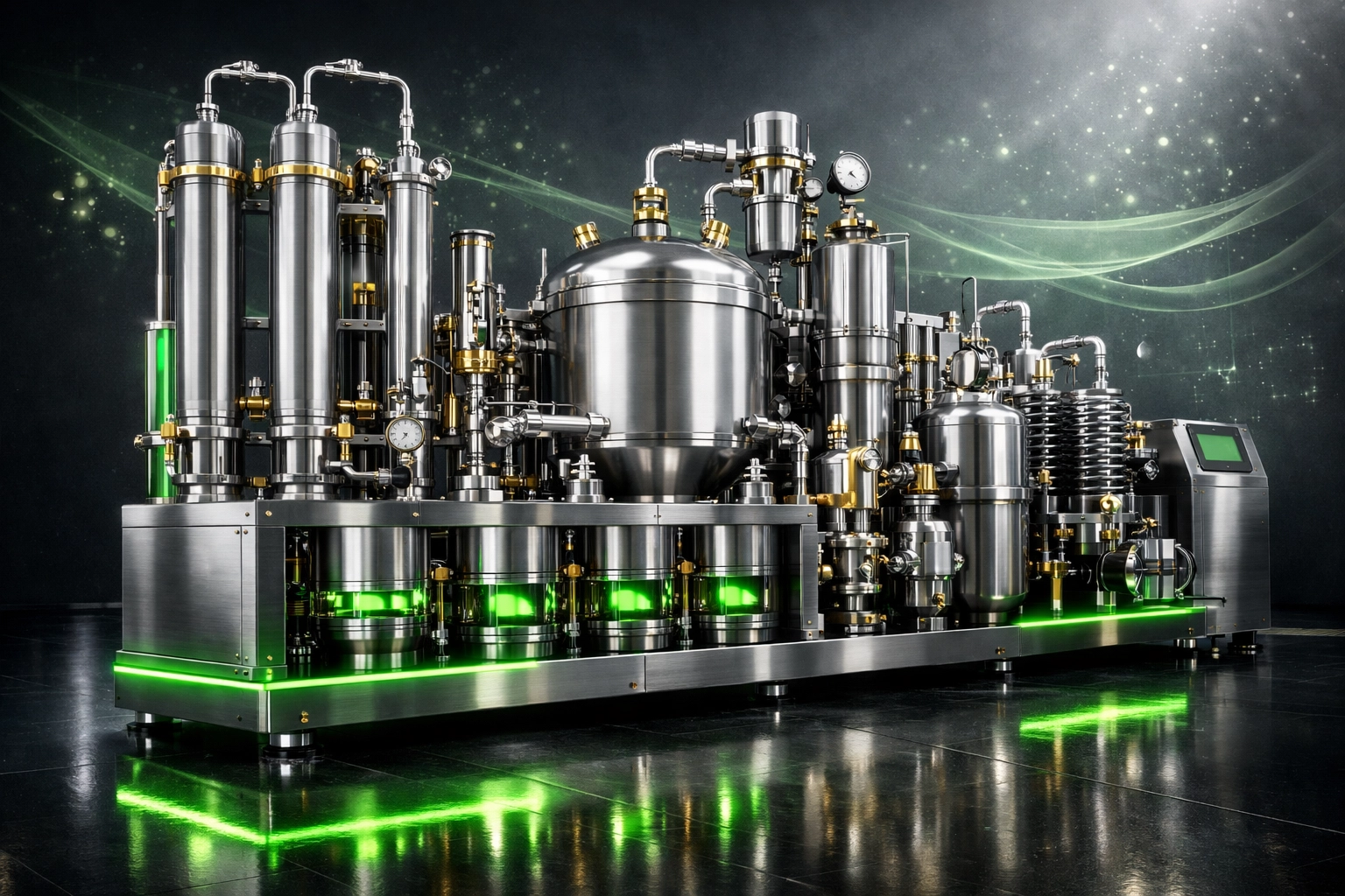 Advanced industrial cannabis extraction system representing technical innovation for machinery manufacturers.