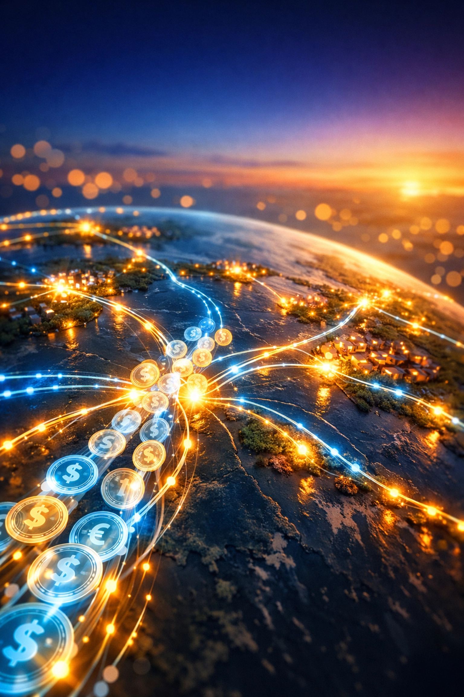 Global cryptocurrency payment network distributing funds to communities worldwide