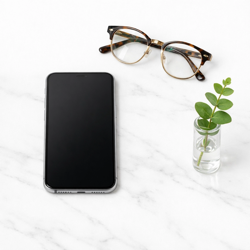 A minimalist view of a smartphone representing digital AI tools and teen mental health.