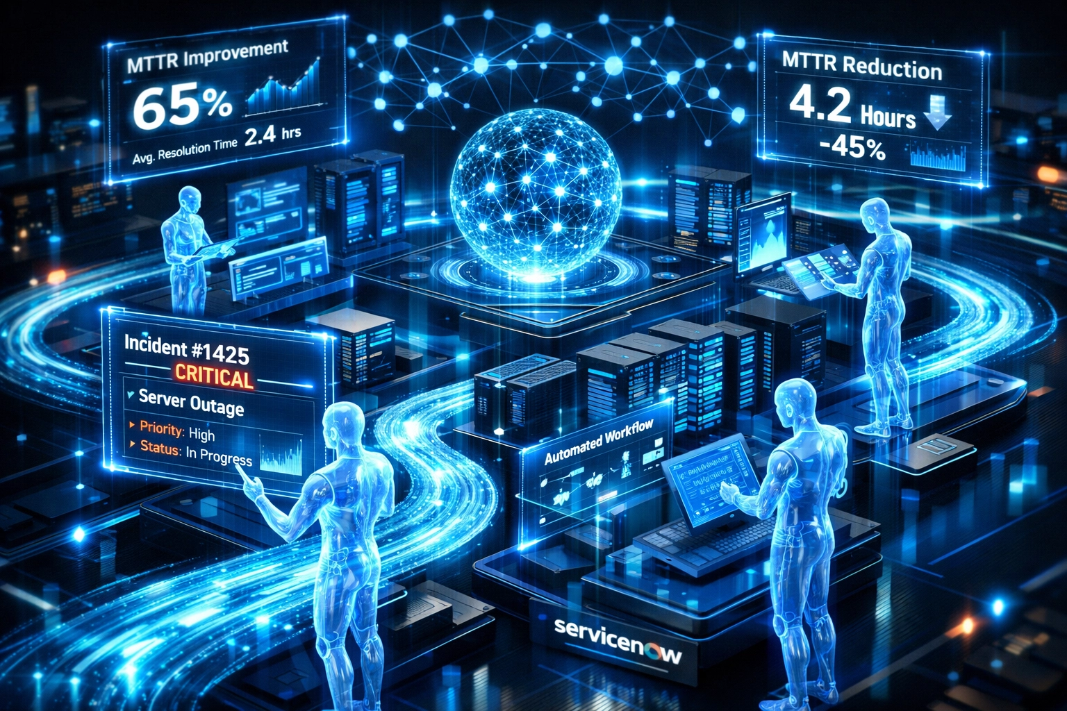 Agentic AI automation in ServiceNow reducing MTTR through intelligent workflow optimization