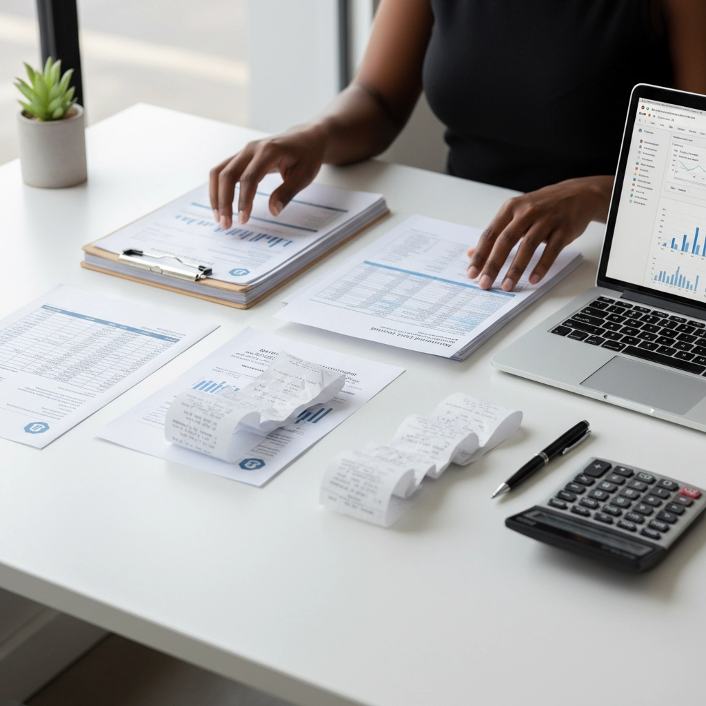 Paper Reports on a table
