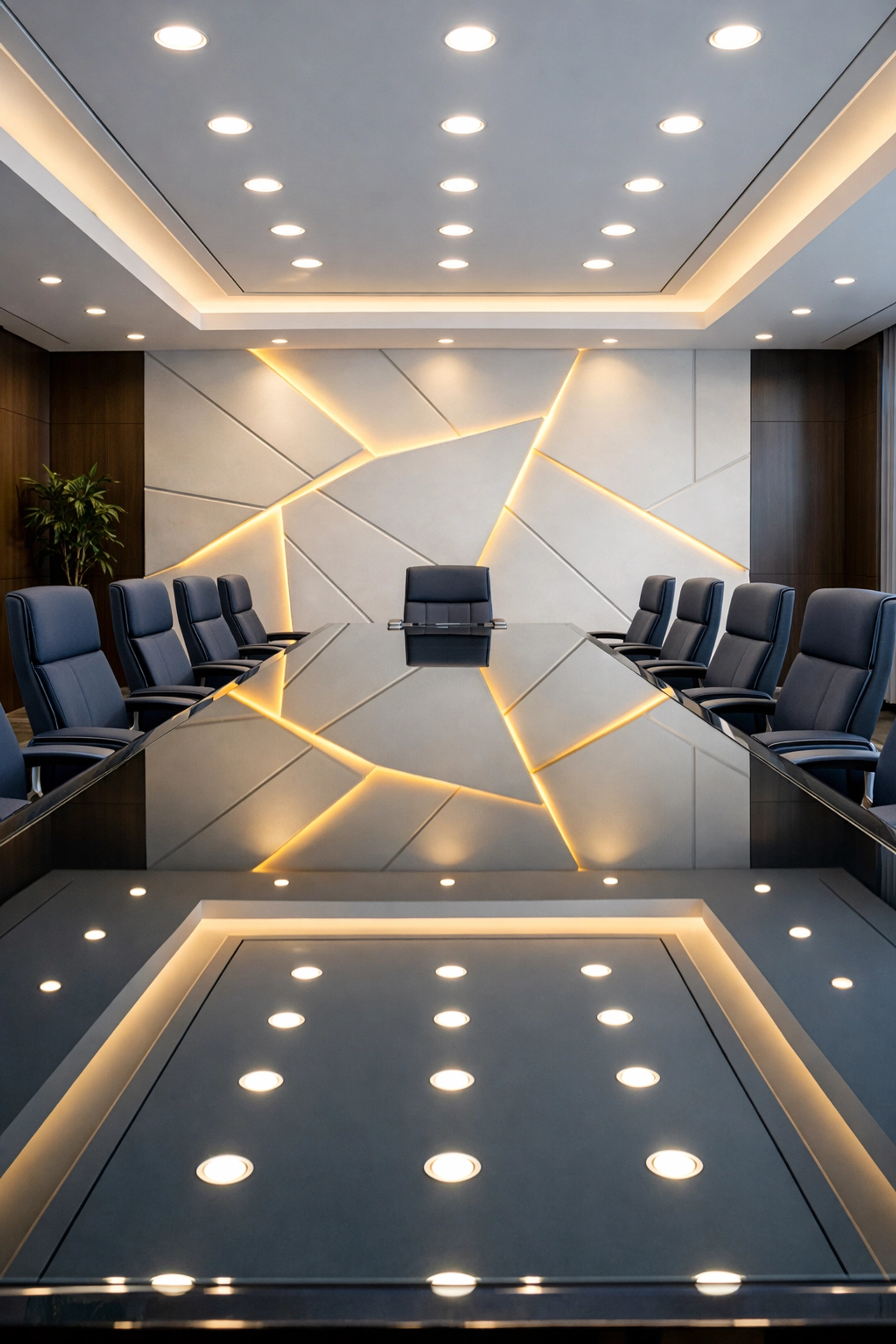 Pristine corporate conference room in Marblehead MA maintained by reliable janitorial services.