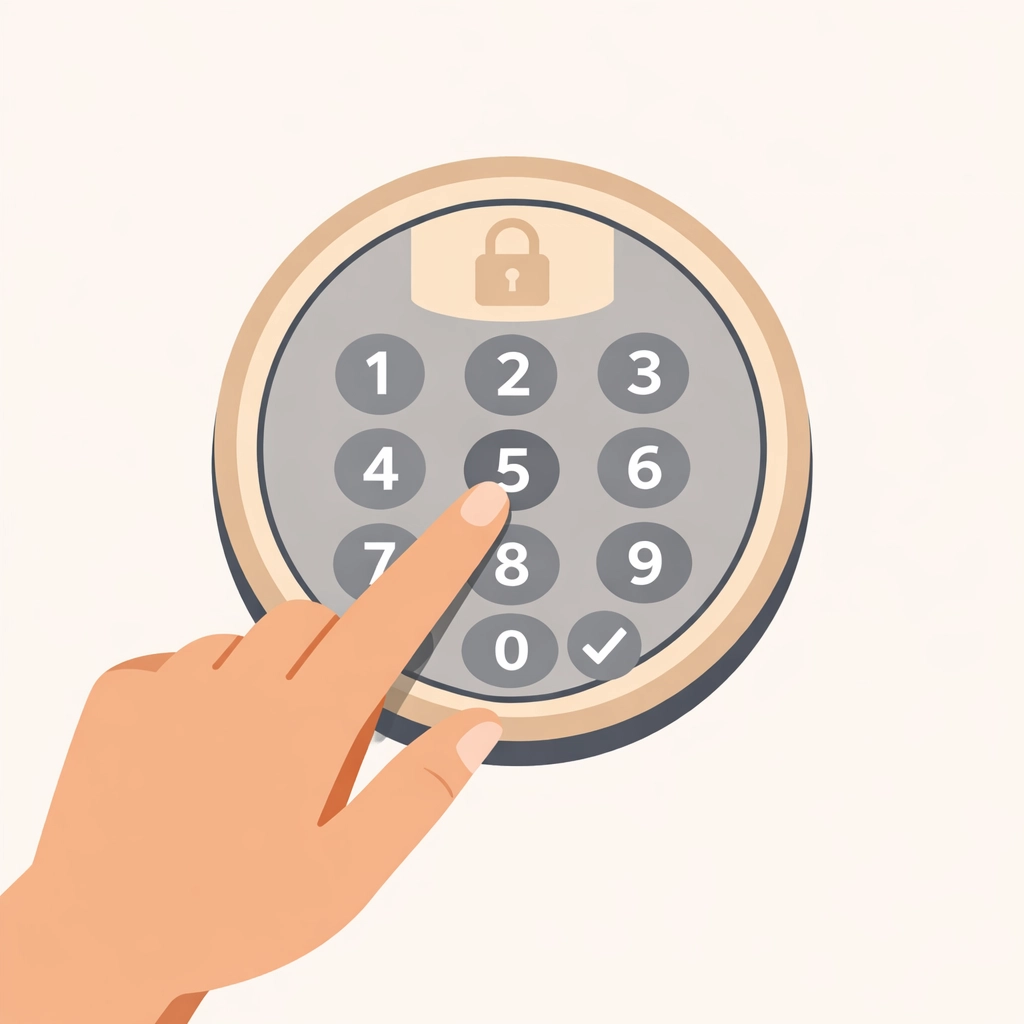 Operating a keypad smart lock for secure and easy keyless entry in a Kerrisdale home.