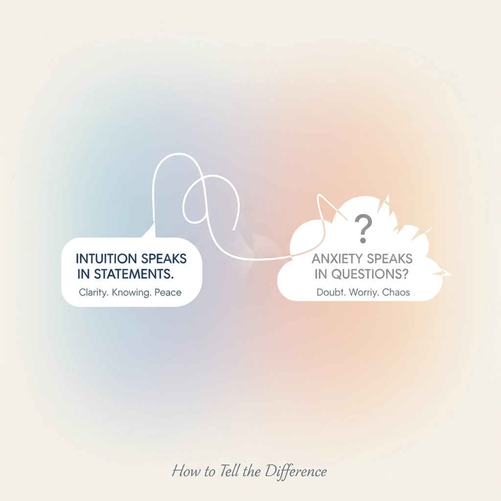 Intuition Speaks to You in Statements, Anxiety Speaks in Questions: How to Tell the Difference