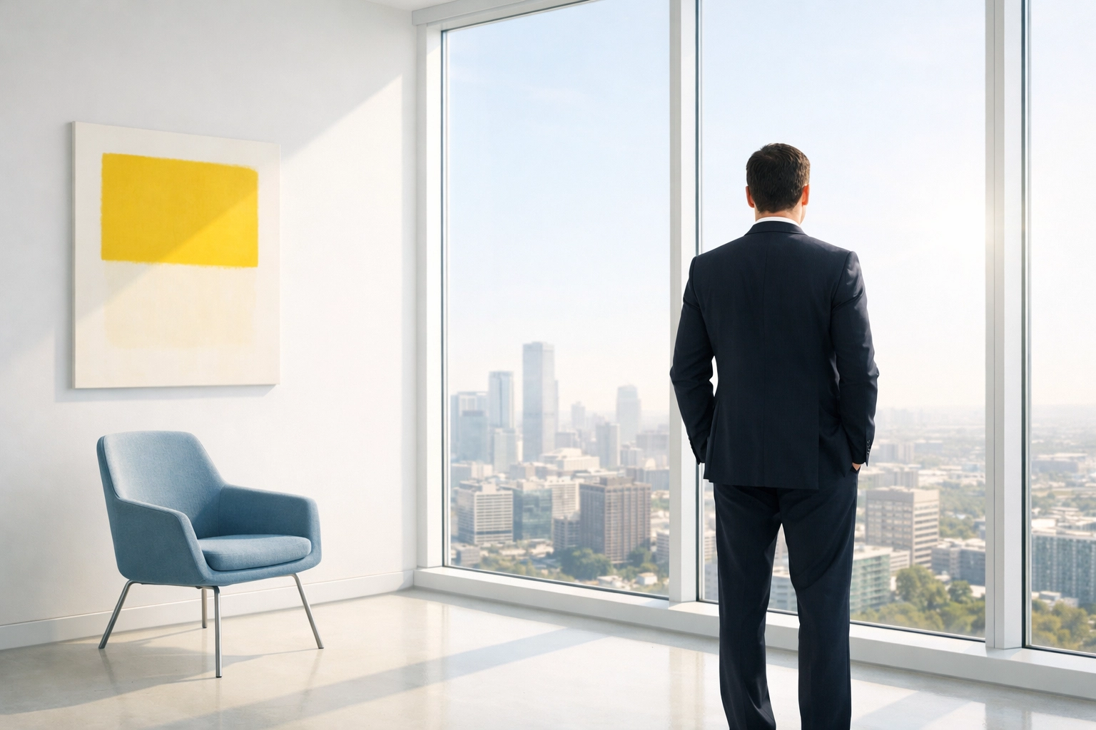 Nonprofit leader looking toward the horizon, symbolizing growth with AI-powered fundraising solutions.