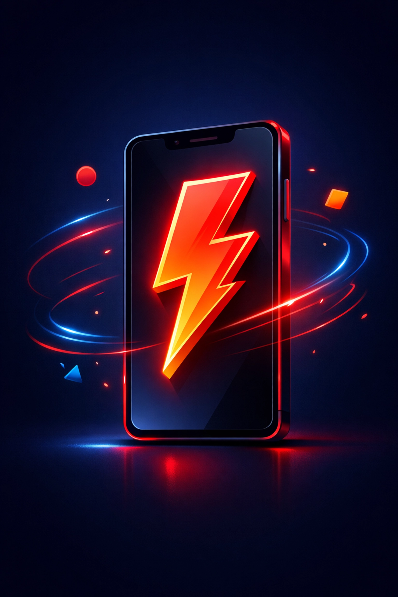 Illustration of a fast-loading mobile website for UK tradespeople showing high-speed performance.