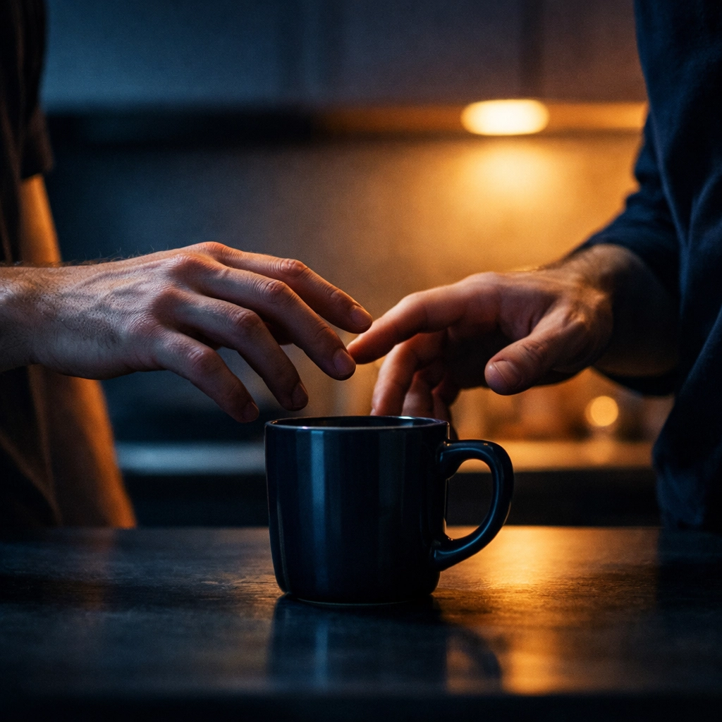 Close-up of hands nearly touching, depicting the electric tension common in popular MM romance books.