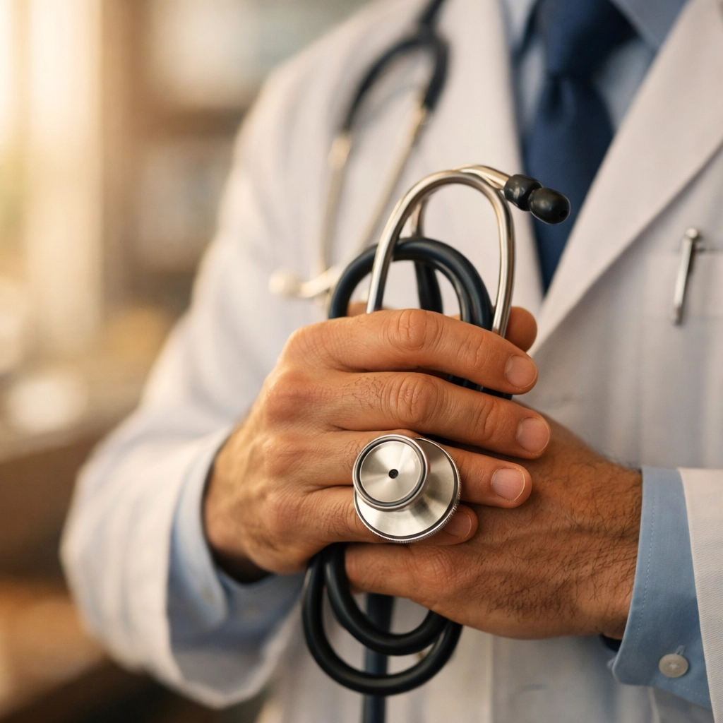Orvosi vizsgálat sztetoszkóppal - merevedési zavar fizikai okainak felderítése