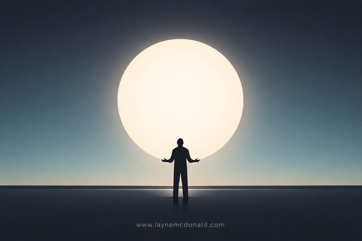 A silhouette in a posture of worship surrendering to find healing and spiritual peace.