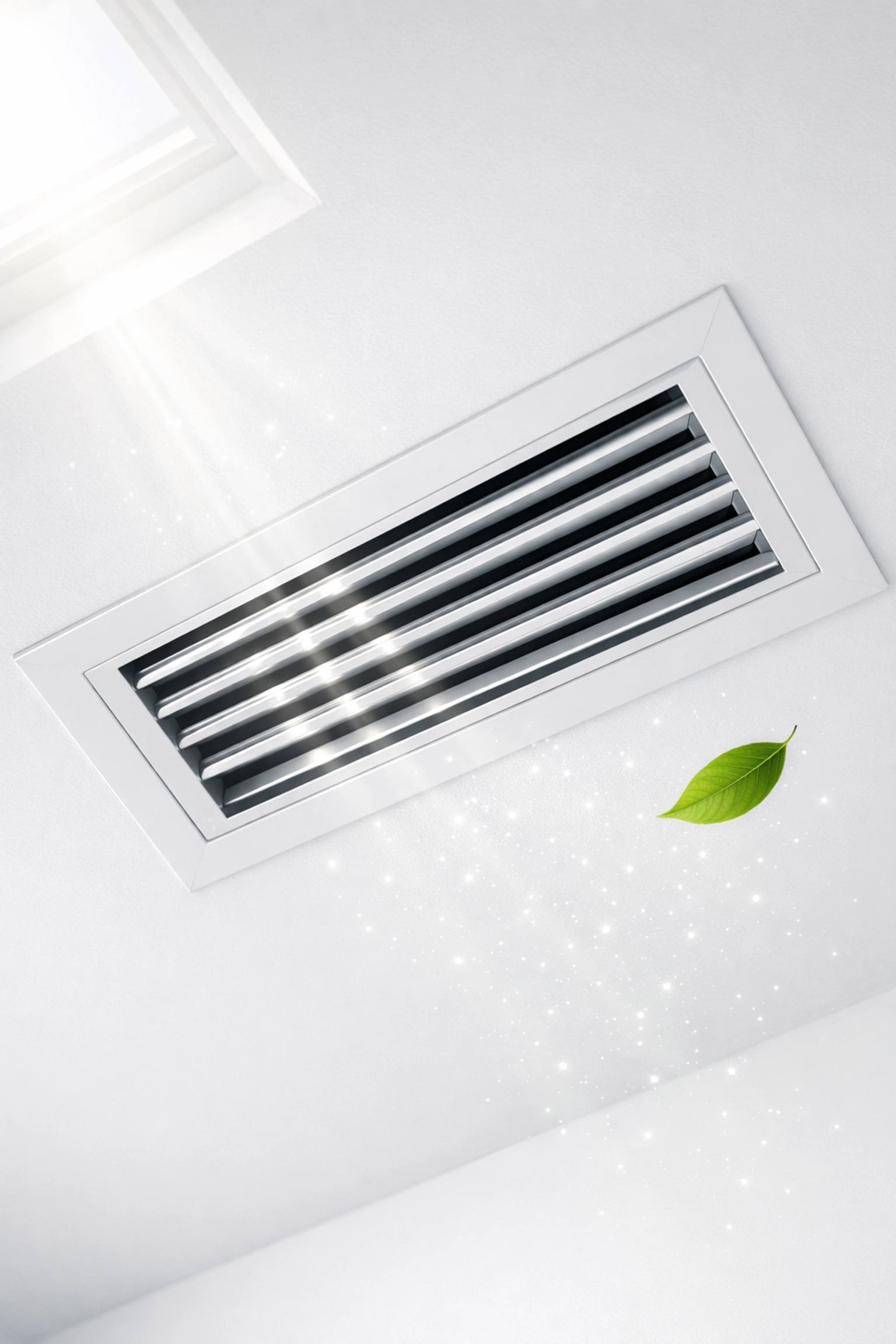 Clean ceiling vent after air duct cleaning, improving indoor air quality and reducing mold spores