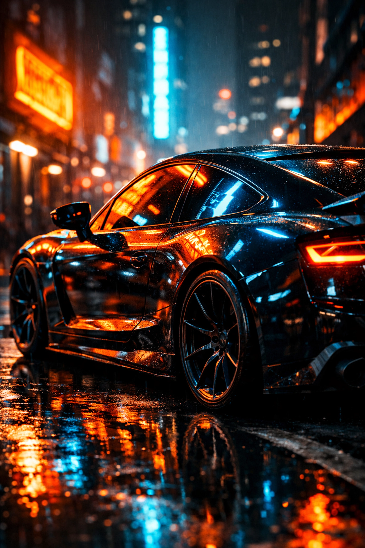 Professional Chattanooga window tinting on a modern sports car for heat and UV protection.