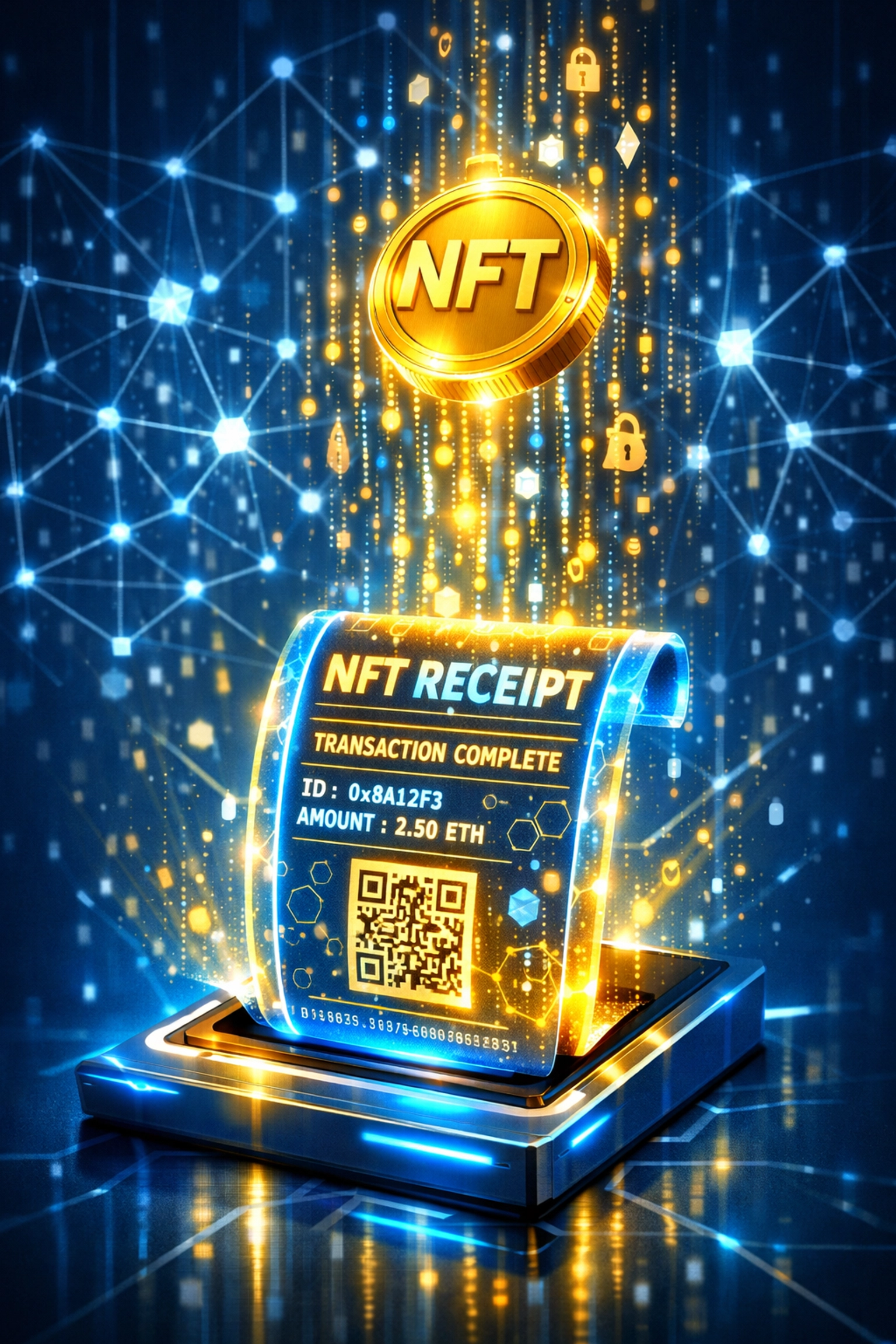 NFT receipt blockchain transaction proof generated from LUSD merchant payment