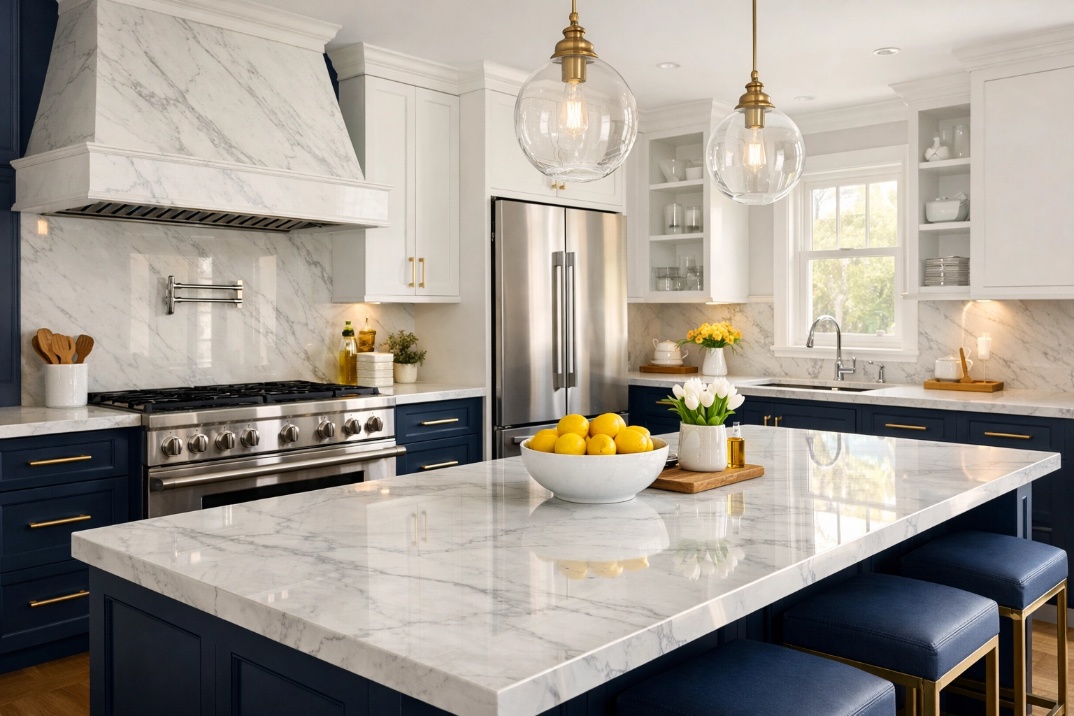 Spotless modern kitchen in Newton, MA, professionally deep cleaned for stress-free hosting.