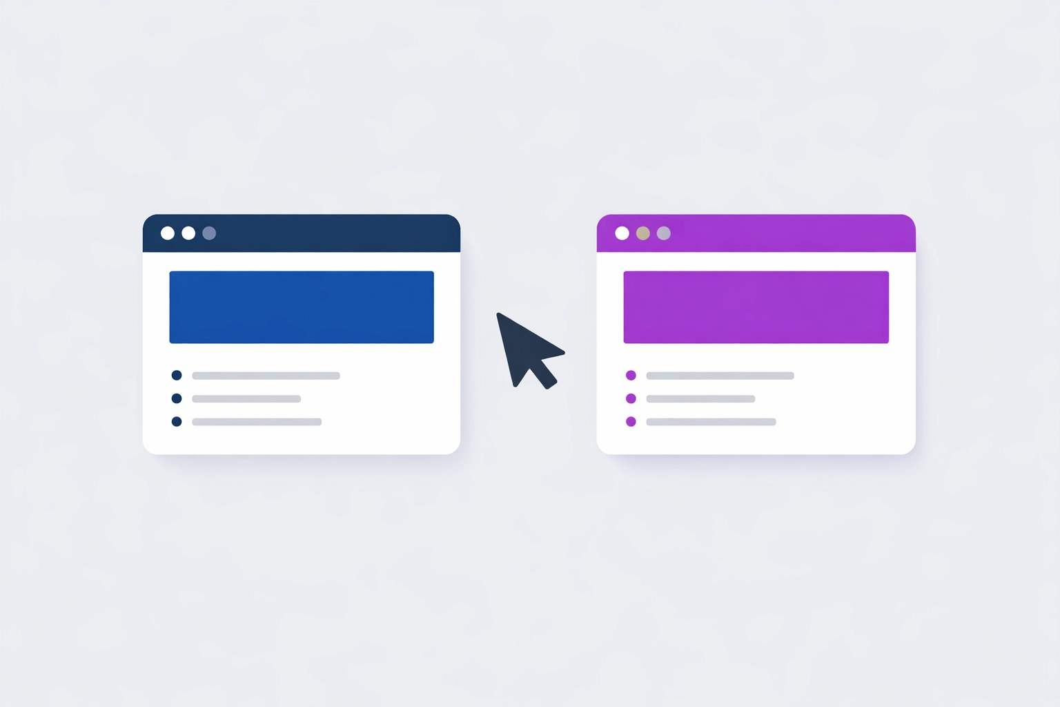 Comparing two ad variations in a split test to optimize Google Ads management click-through rates.