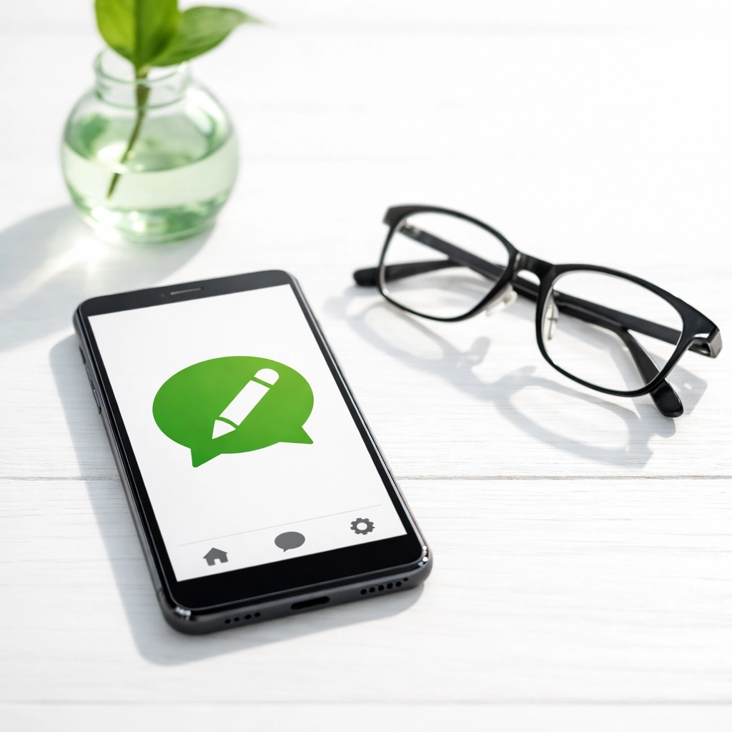 Smartphone and glasses symbolizing website maintenance services that support contractor SEO and updates