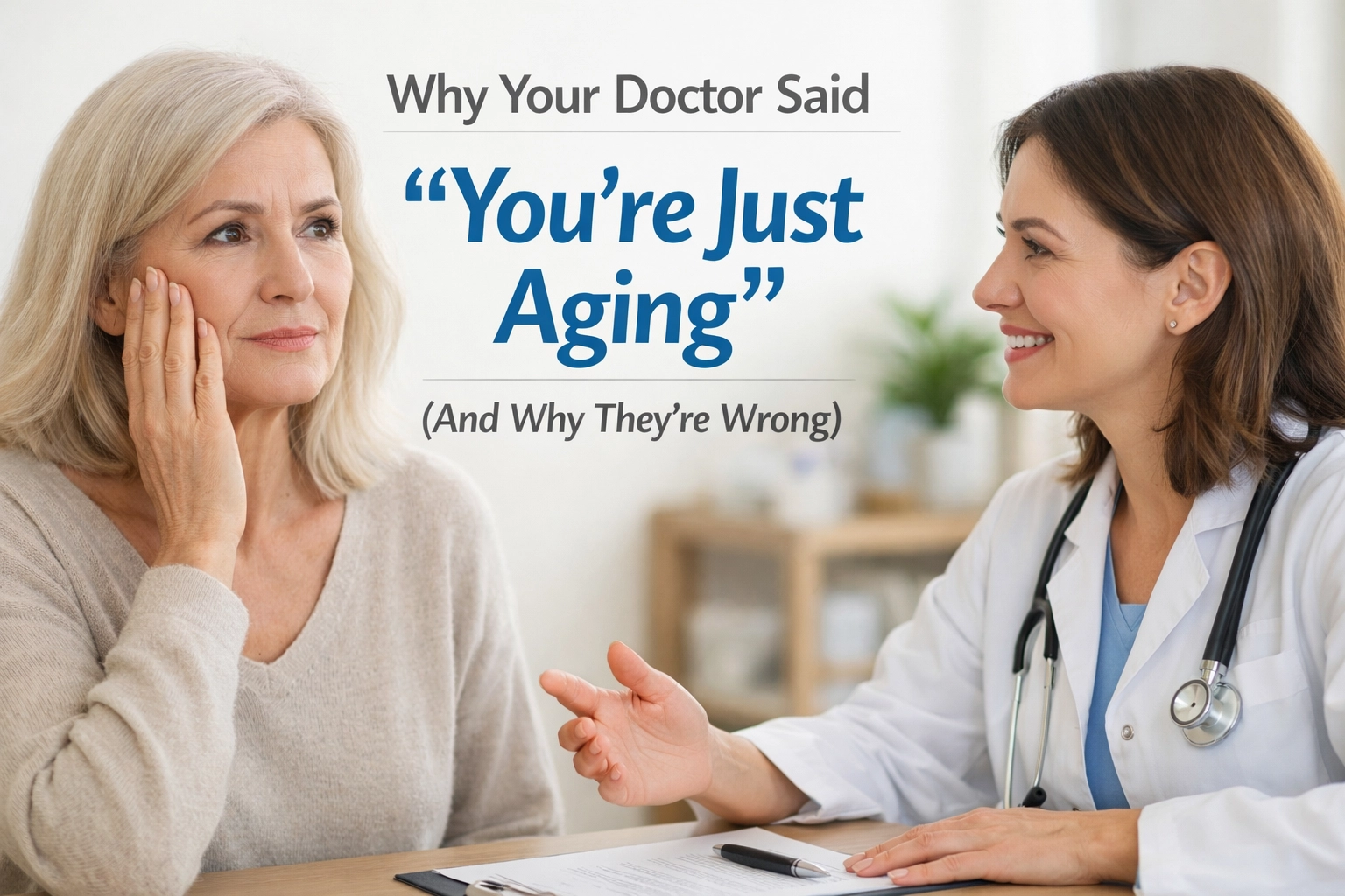 [HERO] Why Your Doctor Said "You're Just Aging" (And Why They're Wrong)